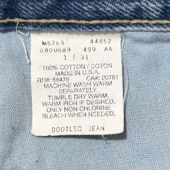 Tommy Hilfiger Jeans Juniors 1 Blue Twill Denim Straight Y2K Western School VTG - Picture 5 of 16